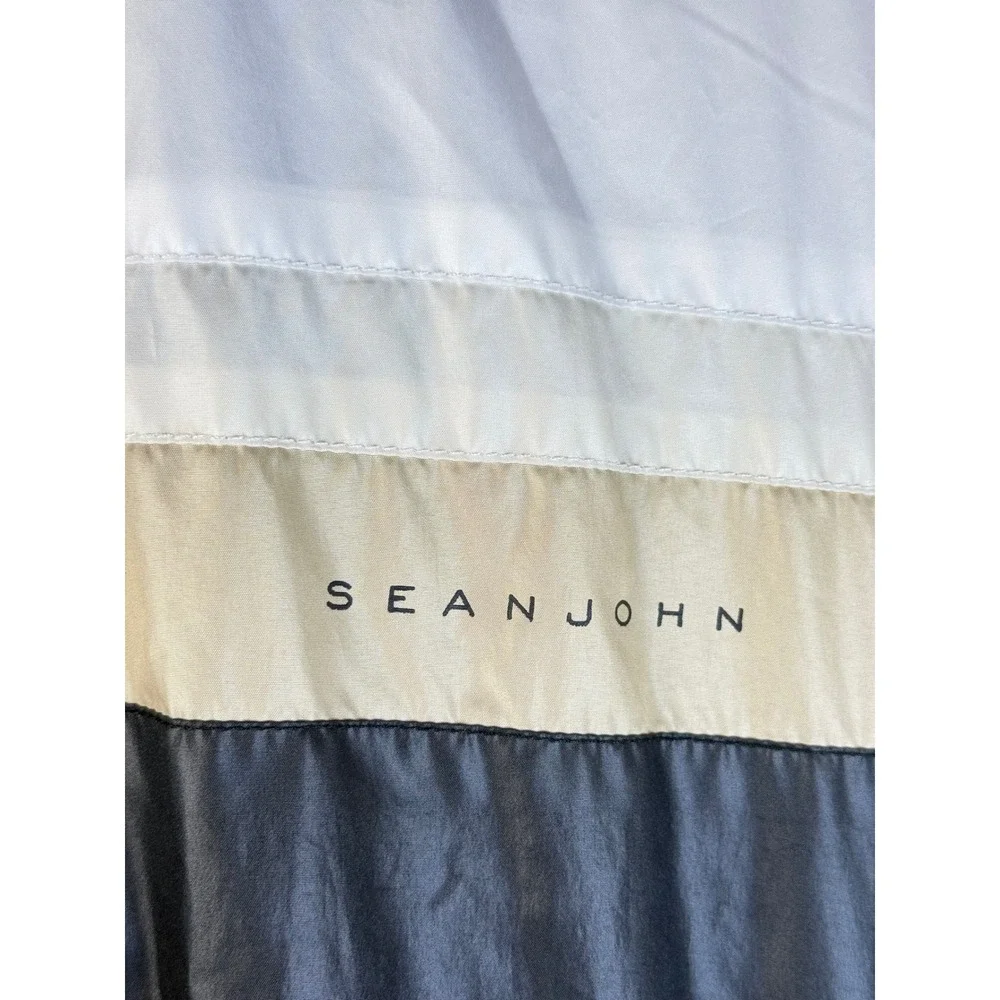 Sean John Mens Windbreaker Shacket size 3XLT Colorblock Full Zip Lined Mesh